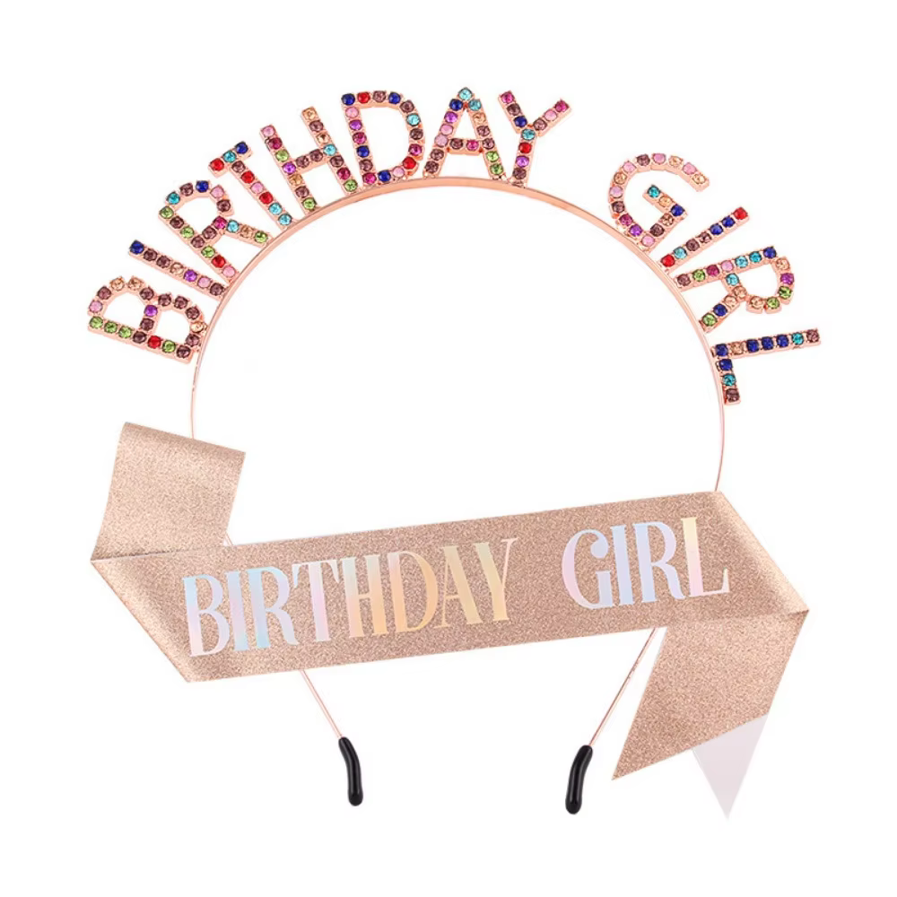 Birthday Girl Sash and Tiara Set