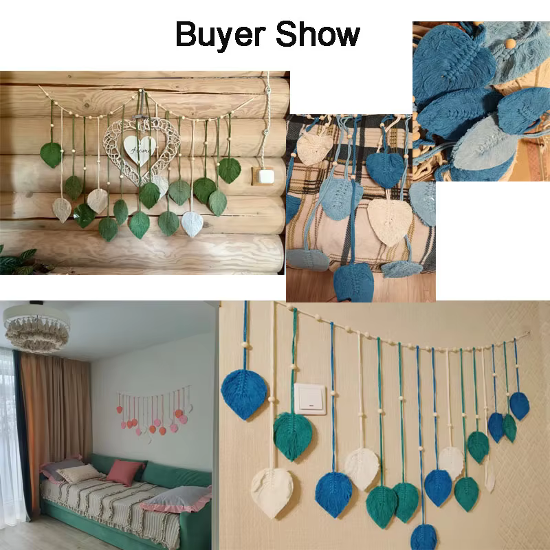 Boho Leaf Tassel Wall Hanging