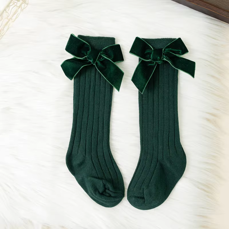 Bow Knit Knee Socks