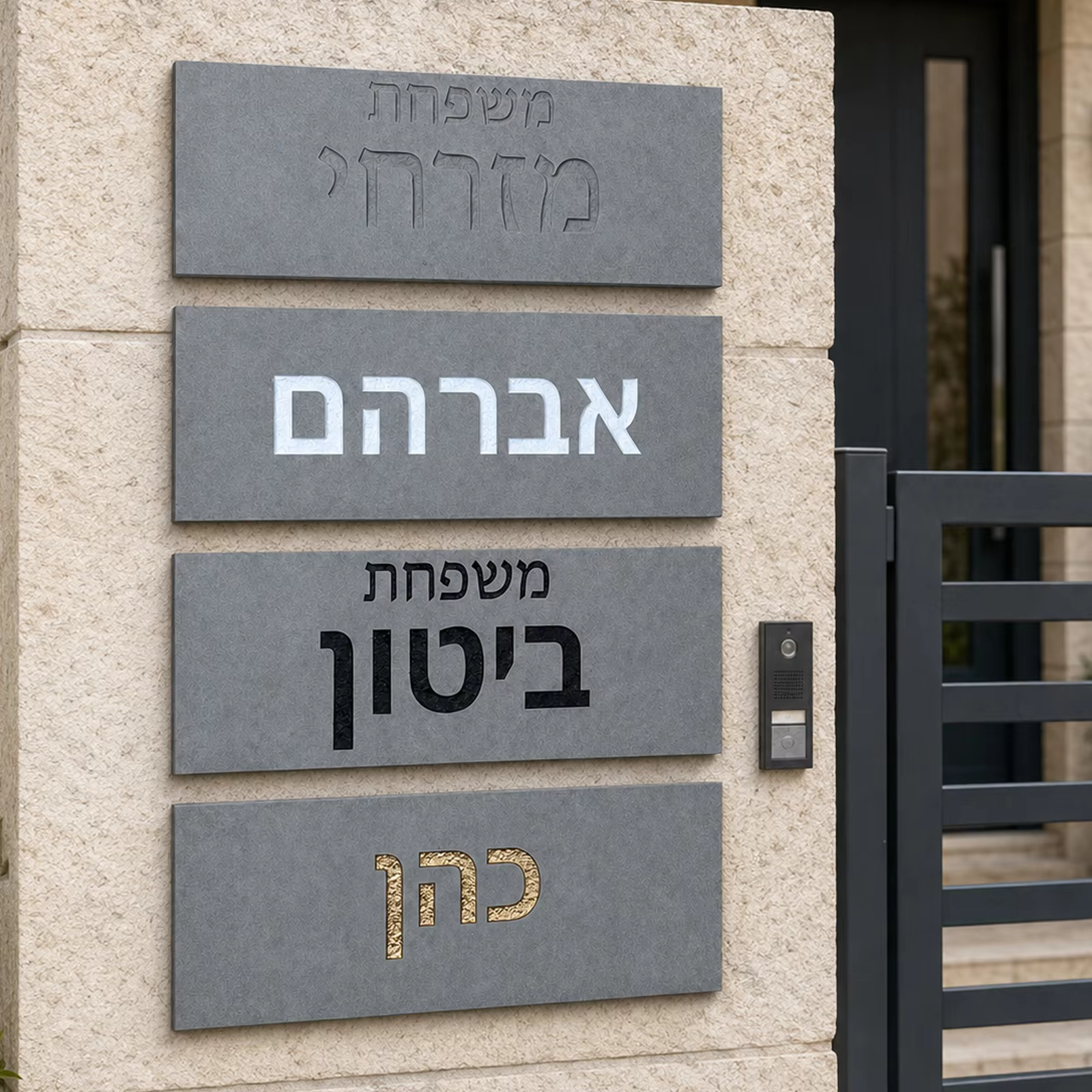 Large Hebrew House Sign with Name & Number – Lilvelle find