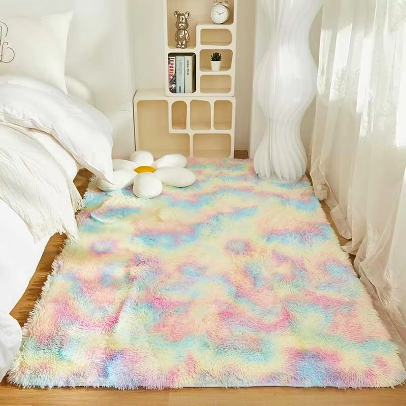 Pastel Rainbow Fluffy Rug