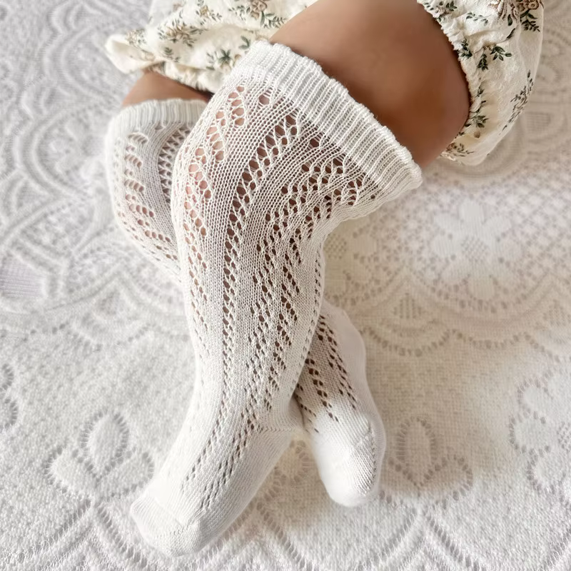 Fine Mesh Knee Socks