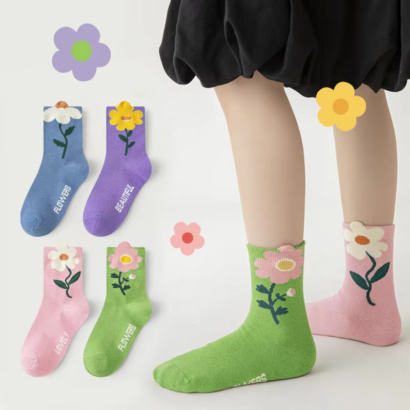 Flower Pattern Socks