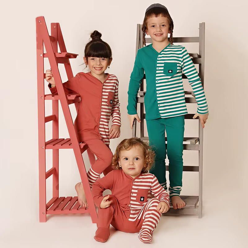 Ribbed Family Matching Pyjamas from Yibebe on AliExpress
