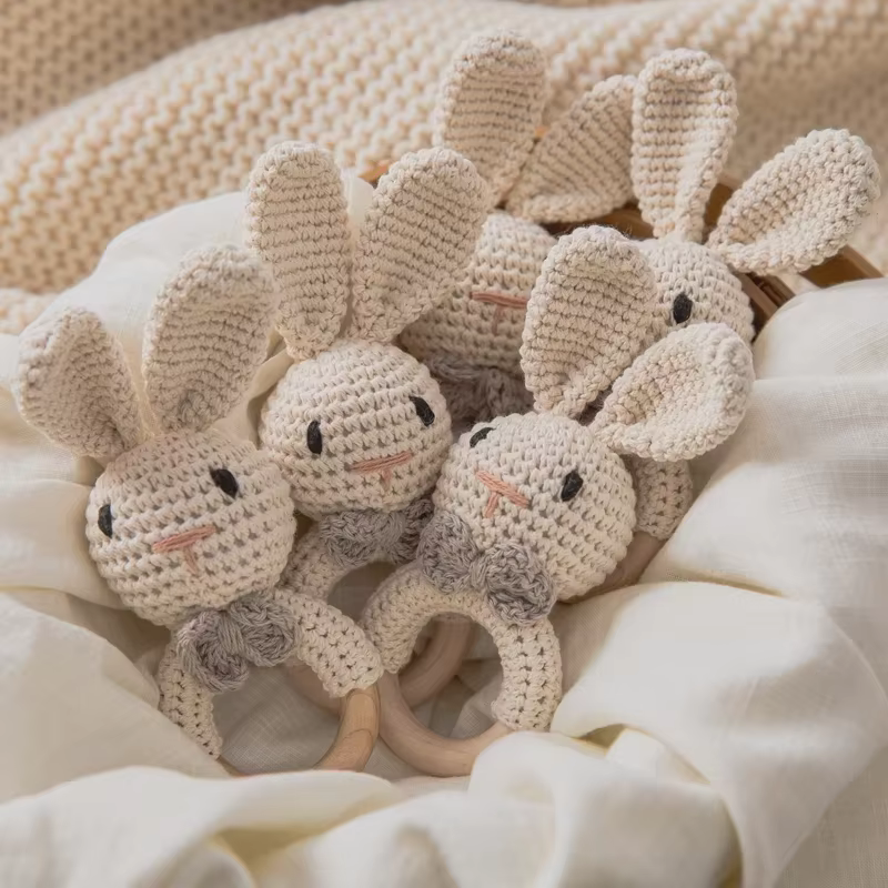 Crochet Bunny Wooden Rattle – Lilvelle find