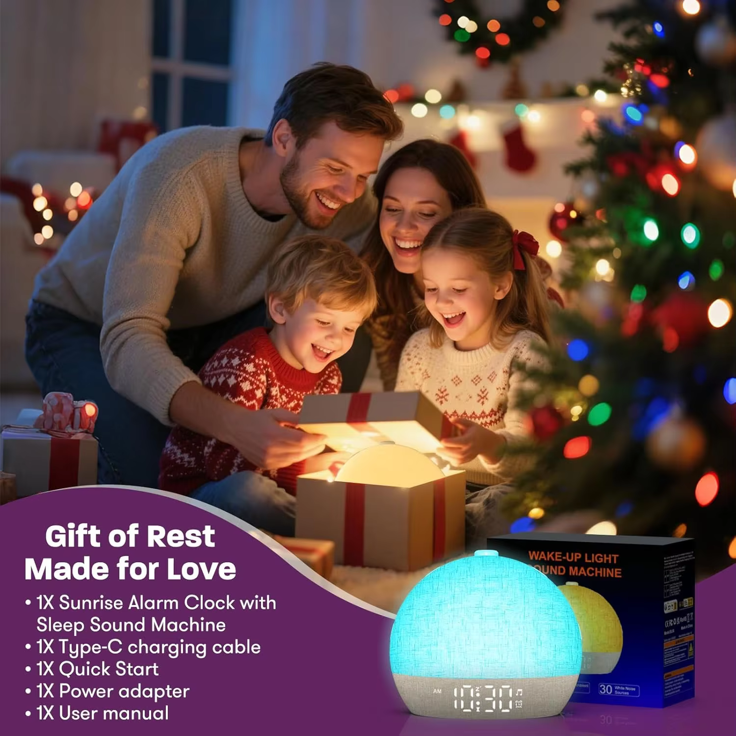 Sunrise Wake-Up Light Clock