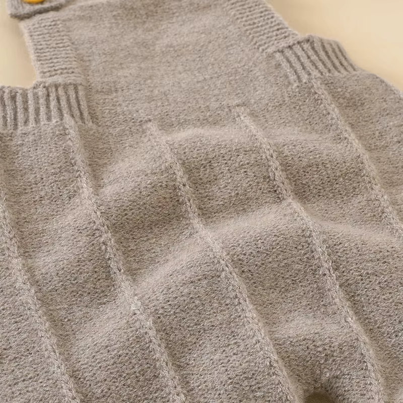 Knitted Romper & Bonnet Set