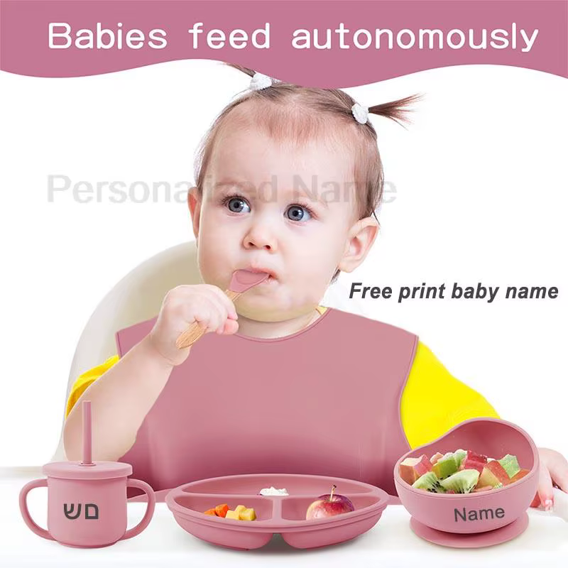 Name-Printed Silicone Feeding Set