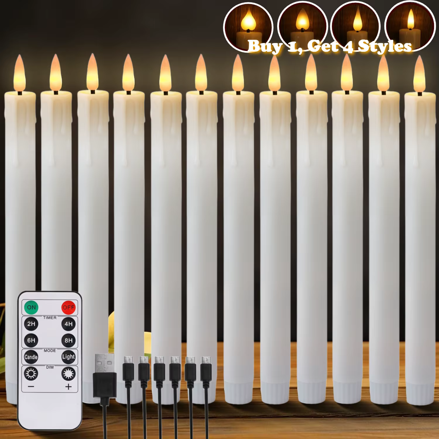 Rechargeable LED taper candles – Lilvelle Chanukah party finds
