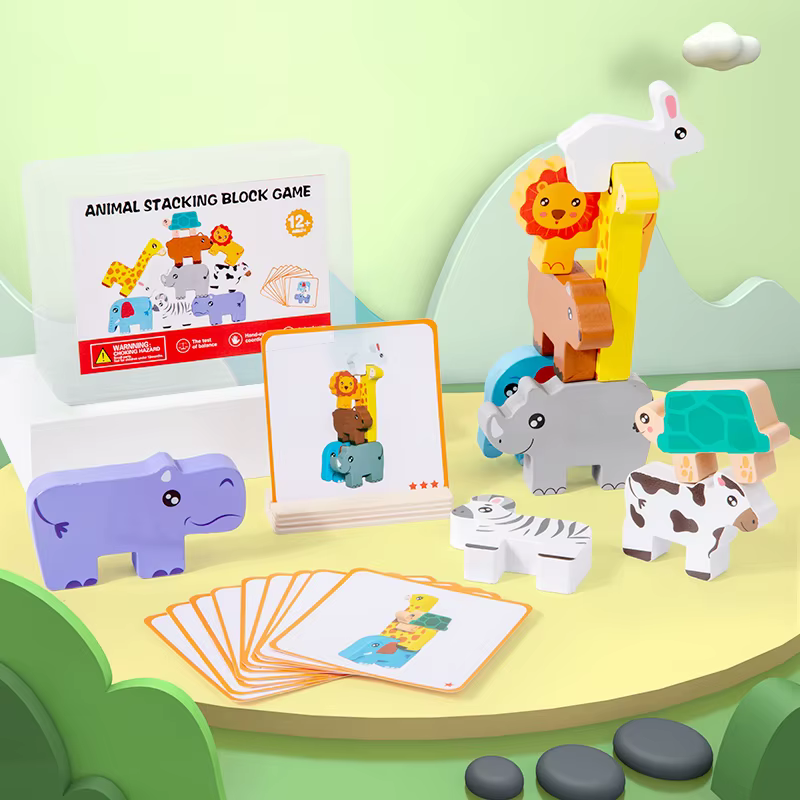Wooden Animal Stacking Game