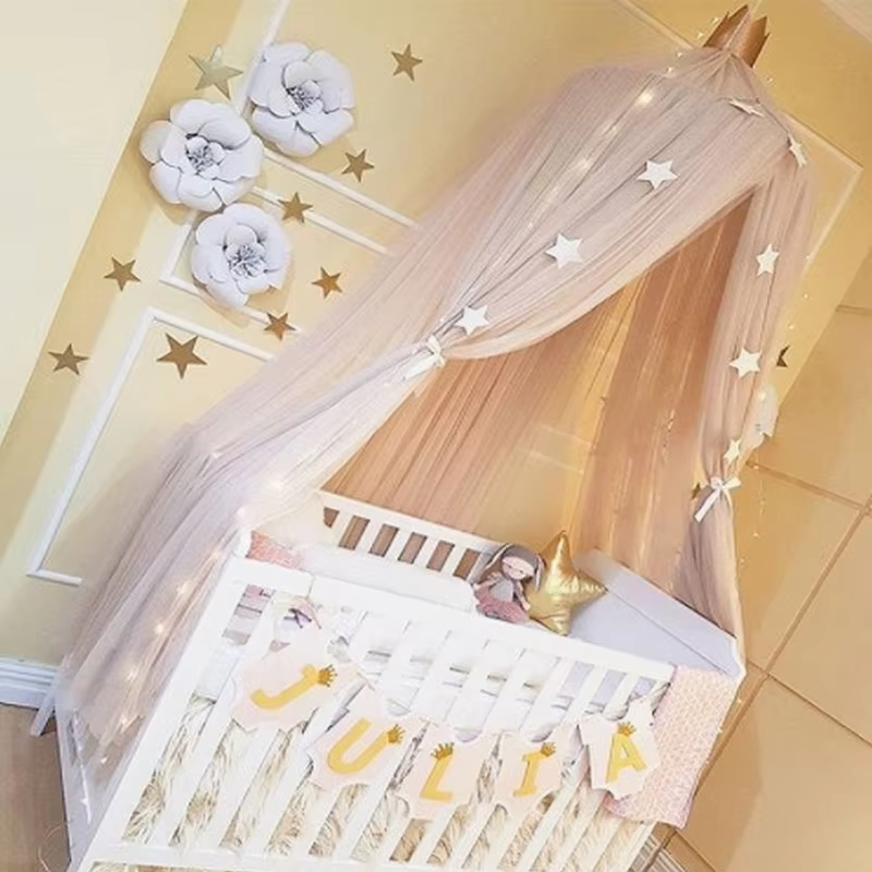 Star-Trim Tulle Bed Canopy