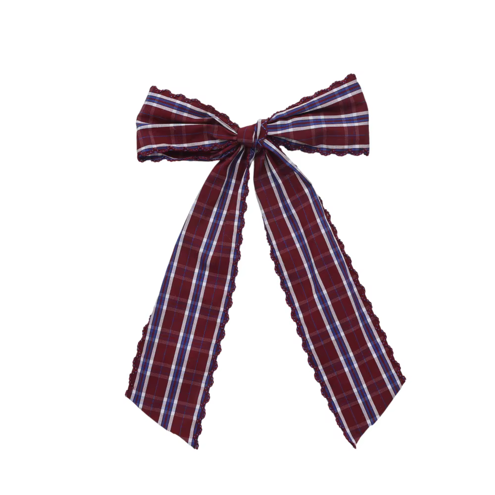Plaid Moon Crochet Headband Large Hair Clip