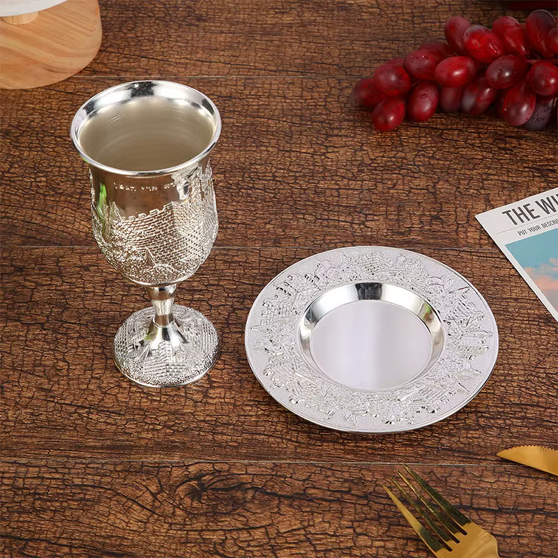 Kiddush Cup with Saucer