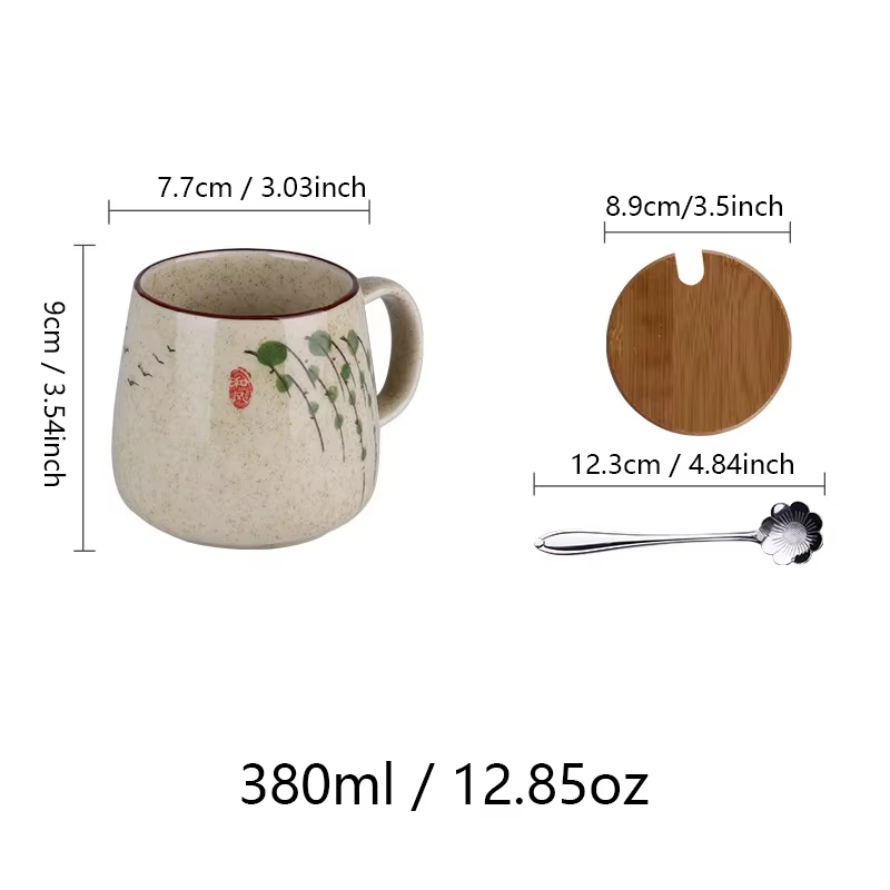 Lidded Ceramic Cocoa Mug