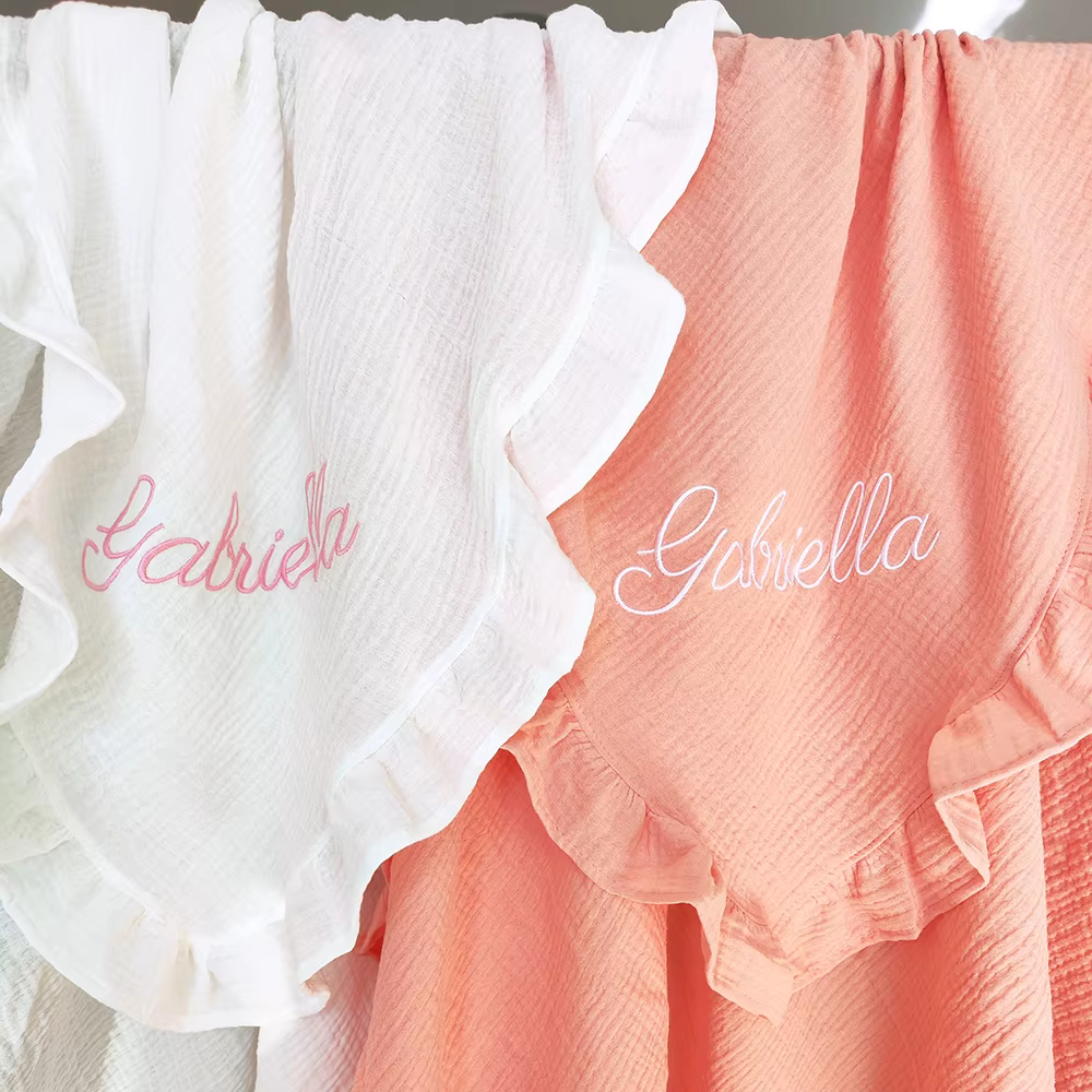 Personalised Ruffle Name Blanket – Lilvelle find