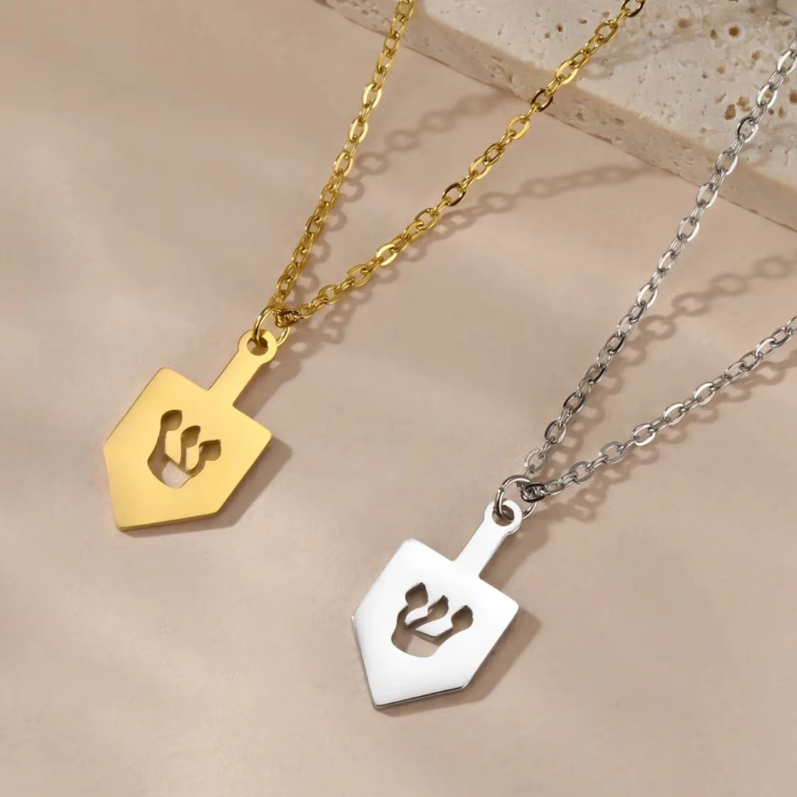 Dreidel Pendant Necklace