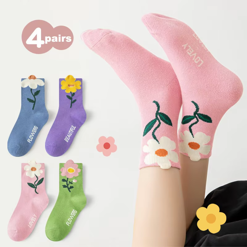 Flower Pattern Socks