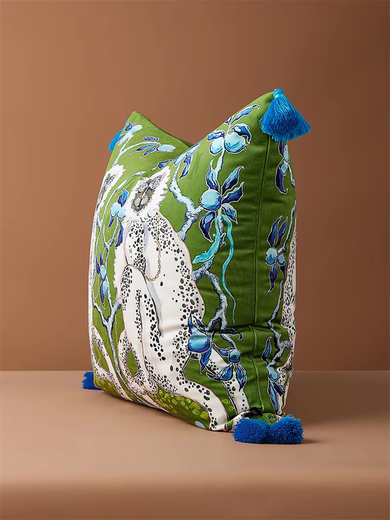 Chinoiserie Velvet Cushion Cover