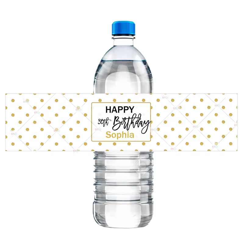 Personalised Gold Bottle Labels
