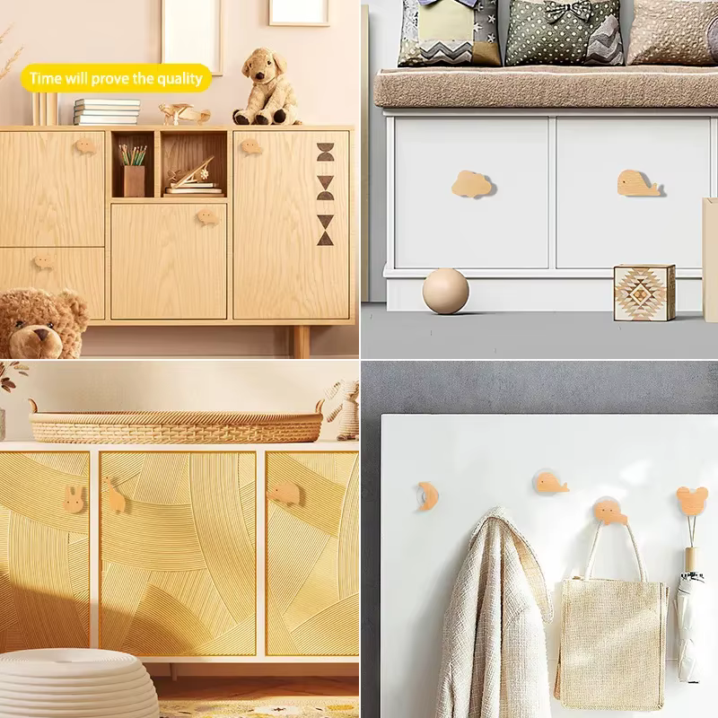 Wooden Animal Wall Hooks