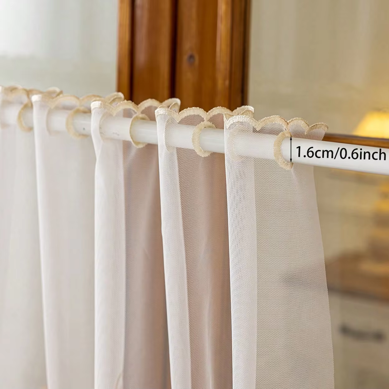 Embroidered Floral Sheer Curtain