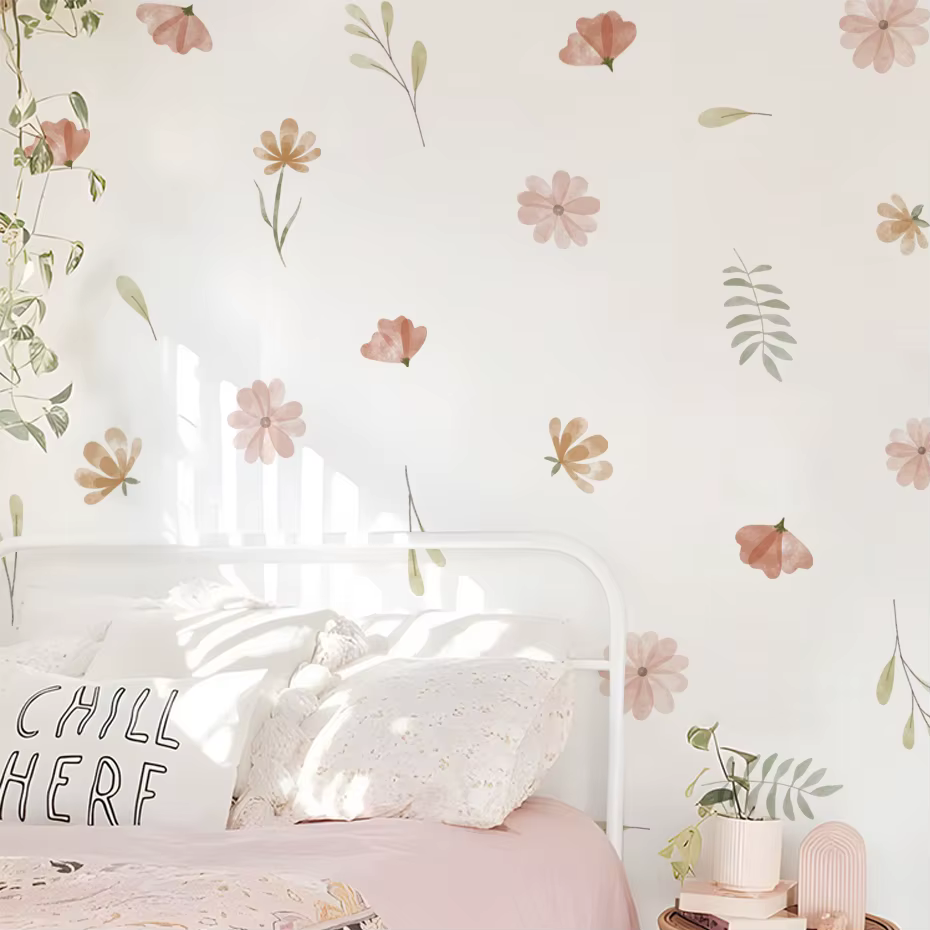 Watercolour Flowers Wall Decals