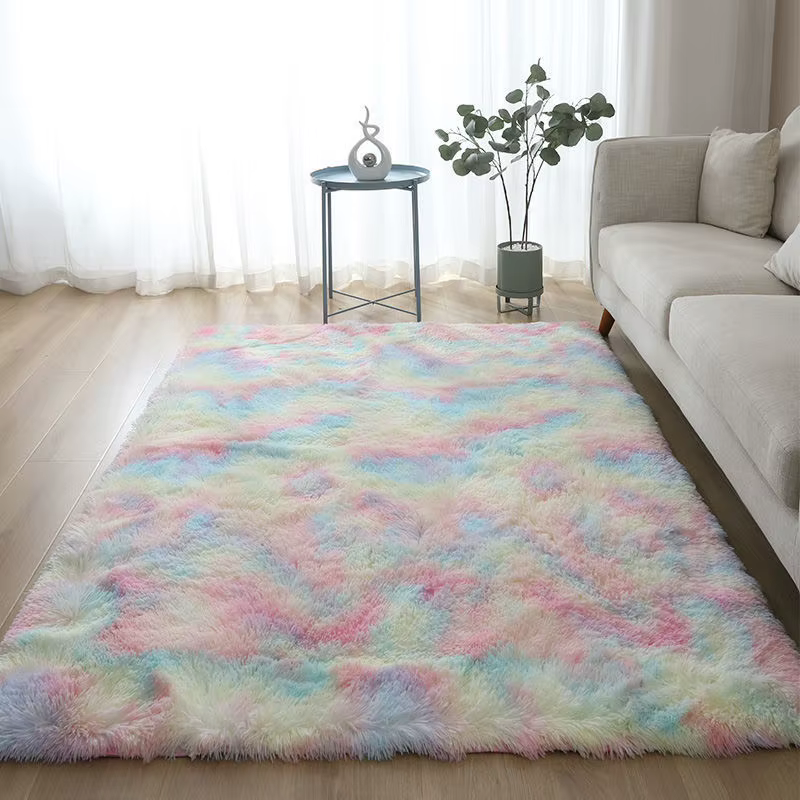 Pastel Rainbow Fluffy Rug