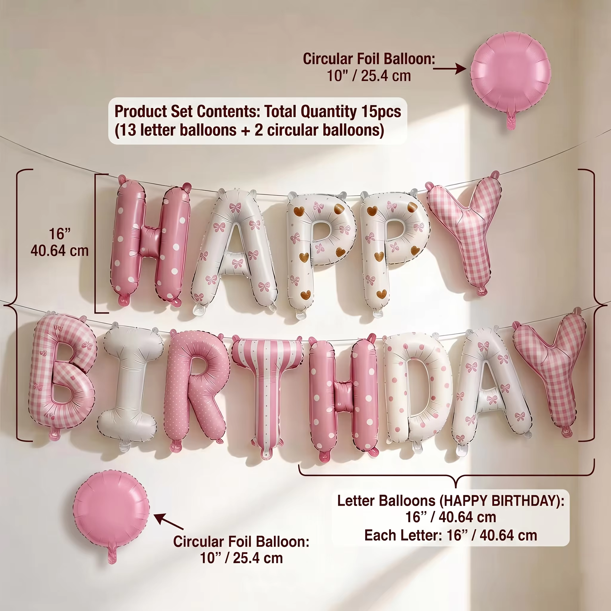 Happy Birthday Foil Letter Balloons