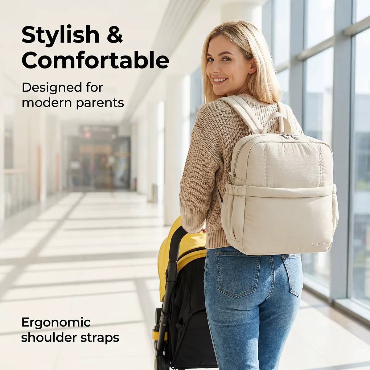 Quilted Nappy Backpack
