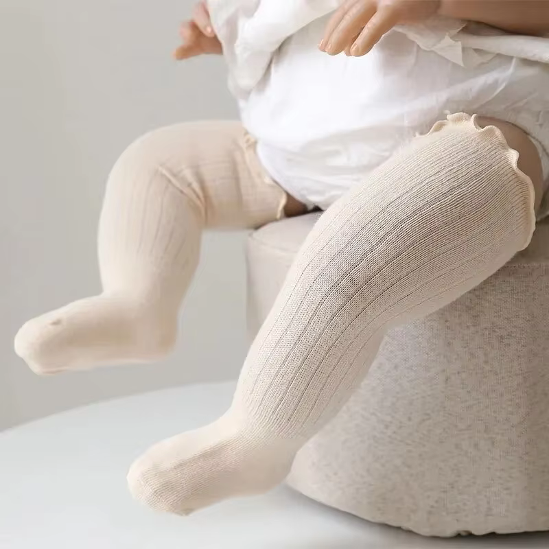 Frilly Cotton Knee Socks