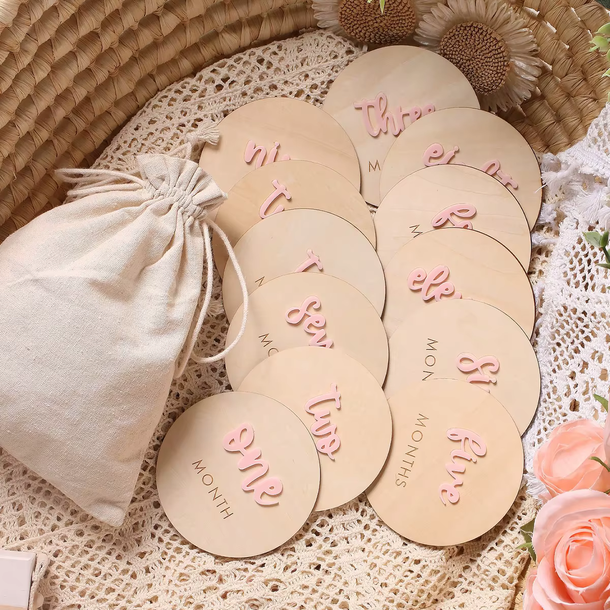 Wooden Milestone Discs