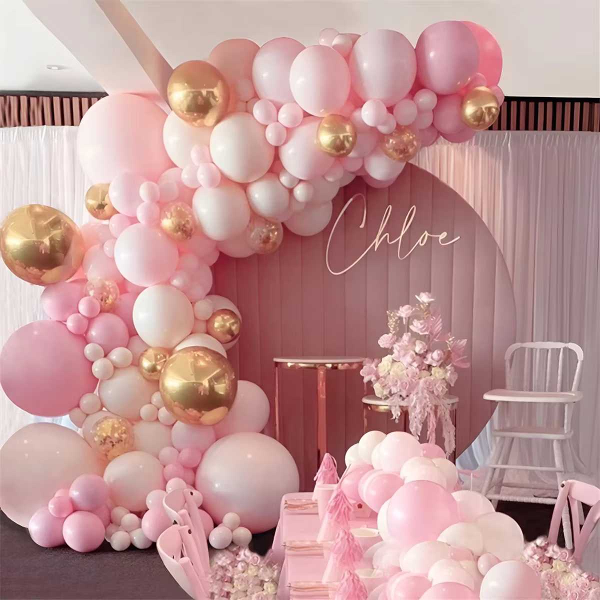 Pink balloon garland kit – Lilvelle Chanukah party finds