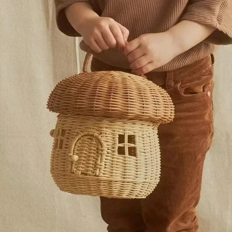 Rattan Mushroom Basket