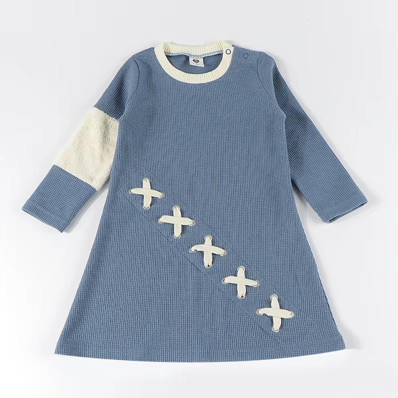 Waffle Knit Contrast Family Matching Collection from Bloom Family Fashion on AliExpress