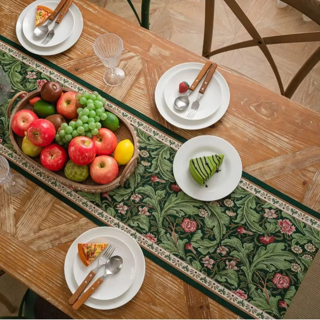 Floral Tassel Table Runner