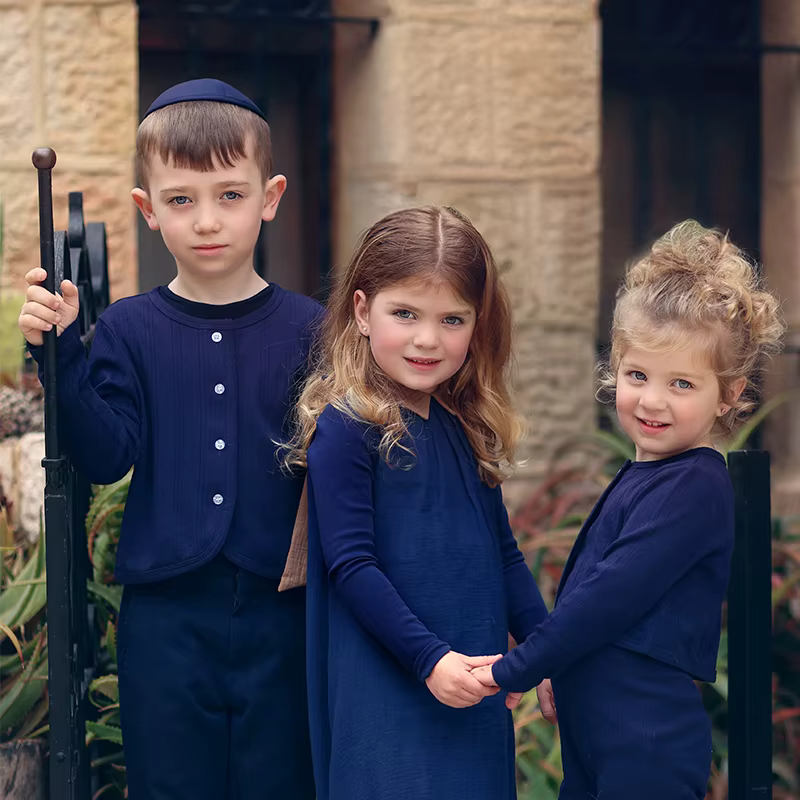 Brown & Navy Knit Family Matching Collection from Bloom Family Fashion on AliExpress