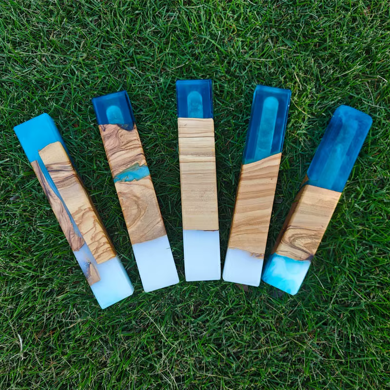 Wood & Resin Mezuzah Case
