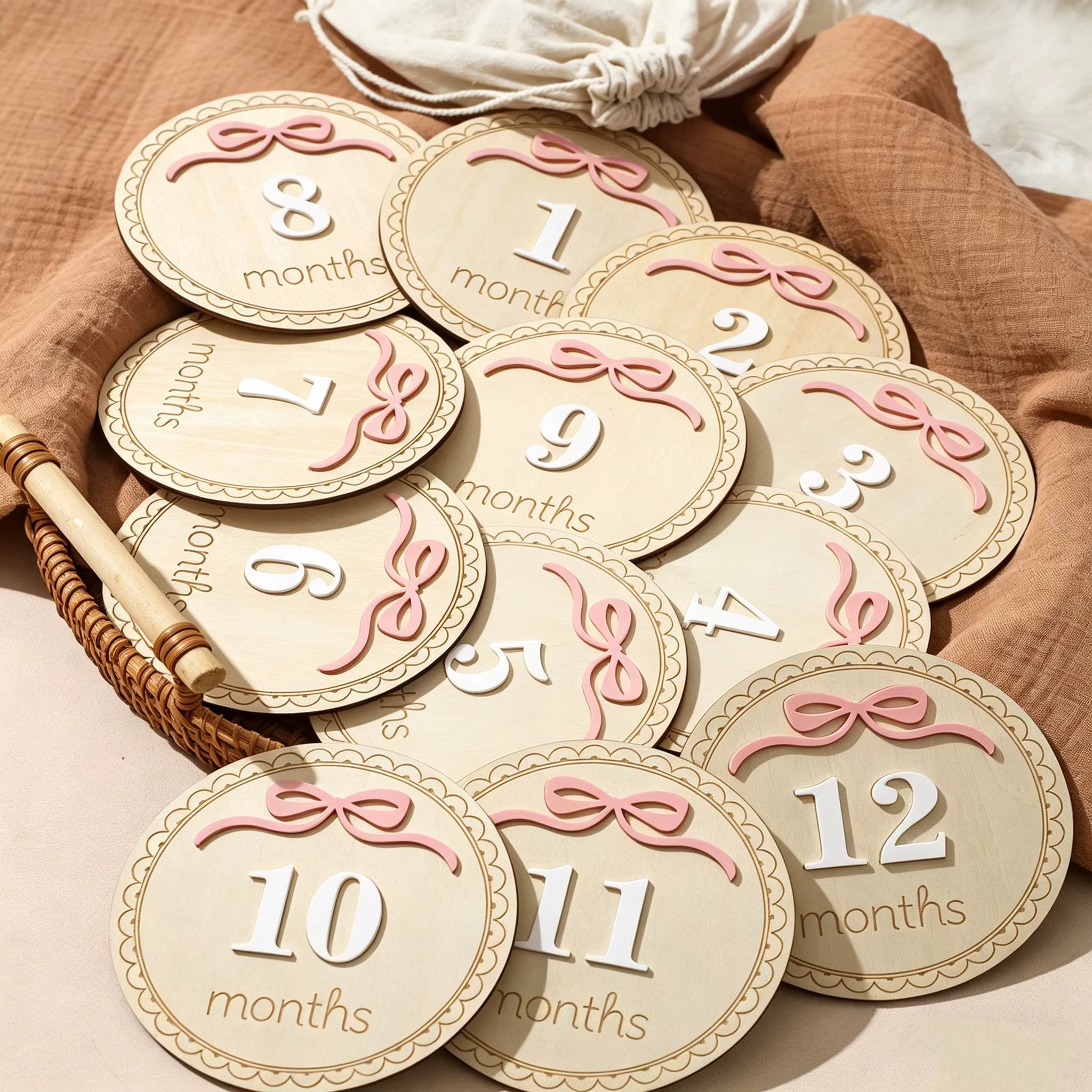 Wooden Milestone Discs