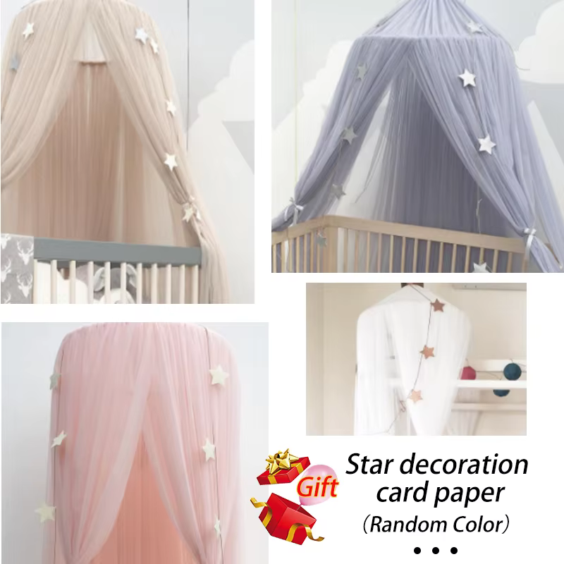 Star-Trim Tulle Bed Canopy