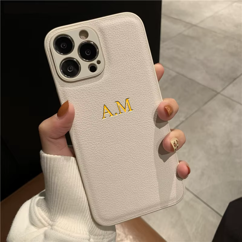 Personalised Leather Initial Phone Case – Lilvelle The Personalised Edit find