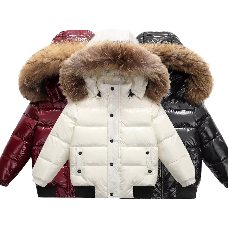 Glossy Hooded Puffer Jacket