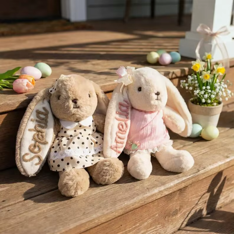 Personalised Embroidered Plush Rabbit