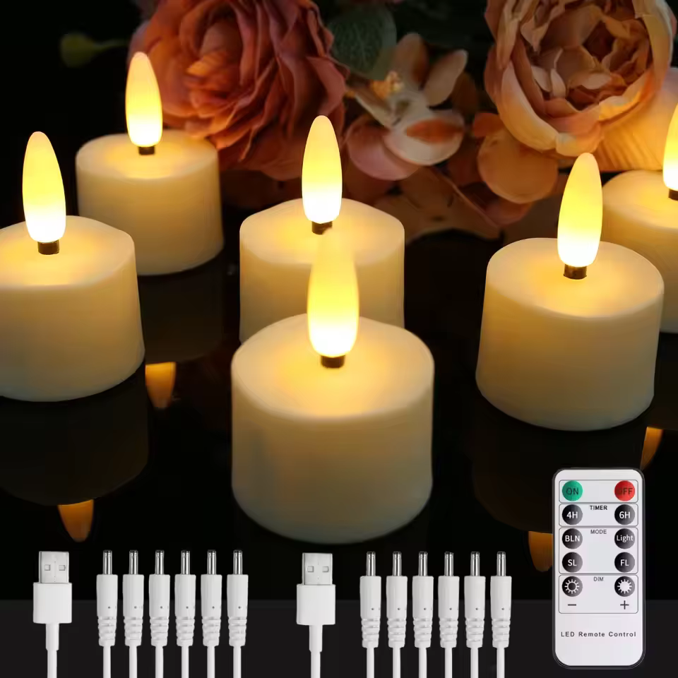 Rechargeable LED tea lights – Lilvelle Chanukah party finds