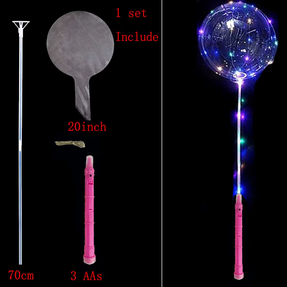 Colorful LED Light up Party Balloons with Stick
