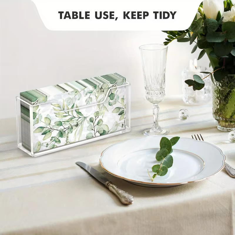 Clear Acrylic Tissue & Napkin Holder