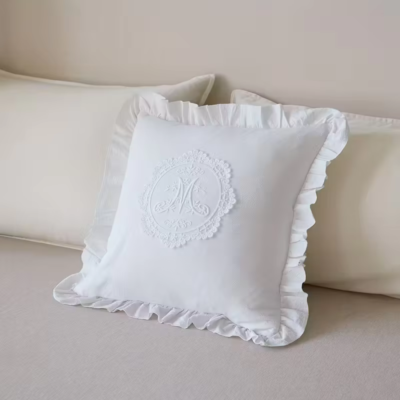 French Lace Frill Pillowcase