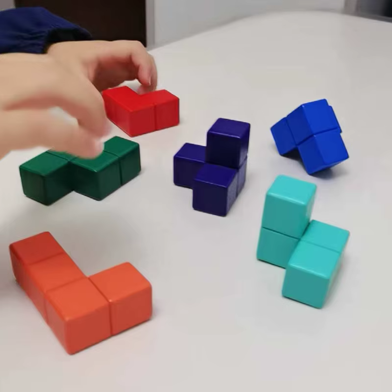 Montessori Educational Toys Soma Block Puzzle Wooden Math