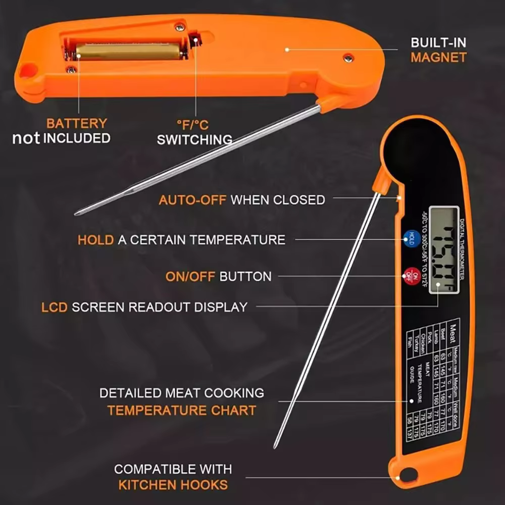 Folding Digital Meat Thermometer