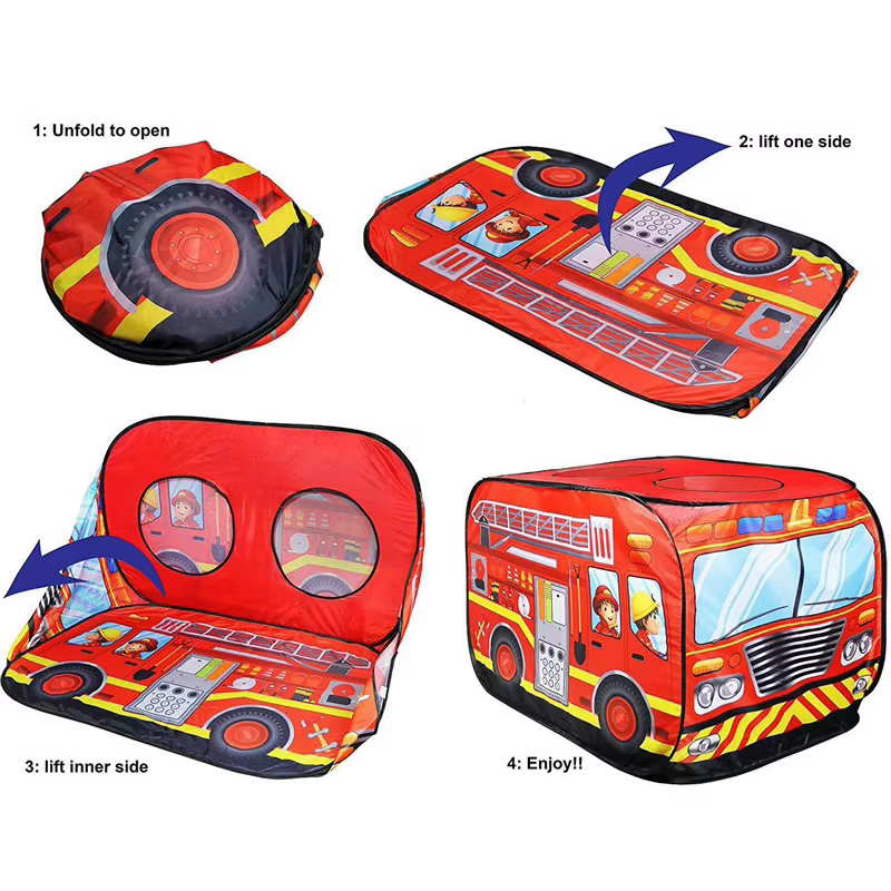 Pop-Up Car Play Tent – Fire Engine