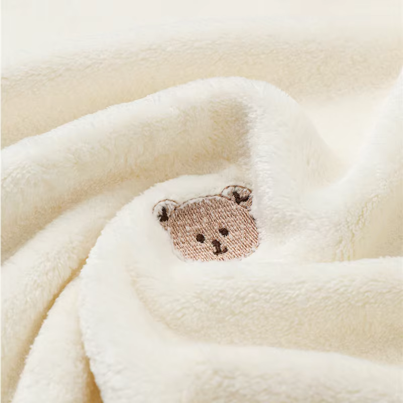 Cosy Embroidered Fleece Baby Blanket